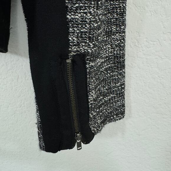 Eileen Fisher Womens Jacket Size M Tweed Knit Cotton Blend Black - Picture 5 of 6